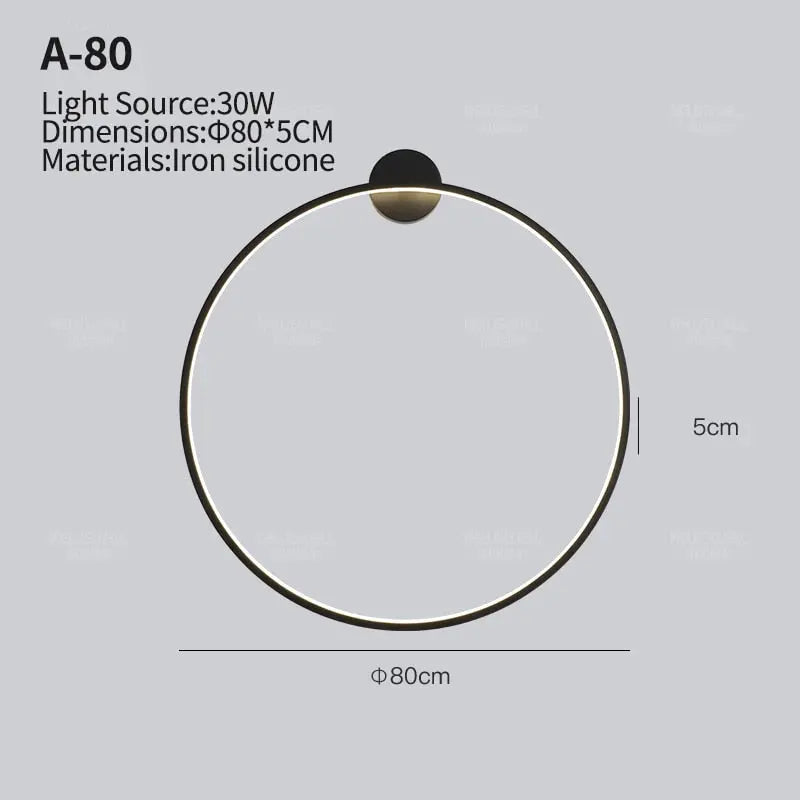 Modern Minimalist Ring LED Wall Lamp Luna SPINGAR.COM