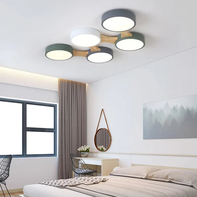 Modern Wrought Iron Round Dimmable LED Ceiling lamp Soren