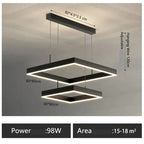 Zerel – Scandinavian Elegant Modern Square Dimmable LED Pendant Lamp Lampasa.com