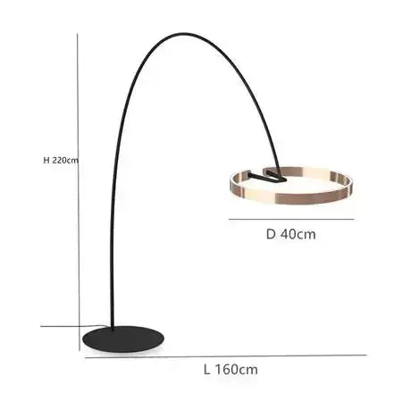 Alberte – Modern Luxury Dimmable LED Ring Floor Lamp Series Lampasa.com