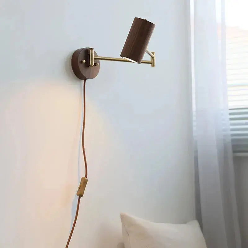 Virean – Modern Wooden Arm Pull Switch LED Wall Lamp Lampasa.com