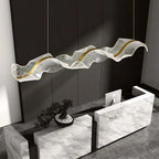 Modern Dimmable Decorative Flat Wavy LED Kitchen Island/ Bar Lamp Thordis SPINGAR.COM