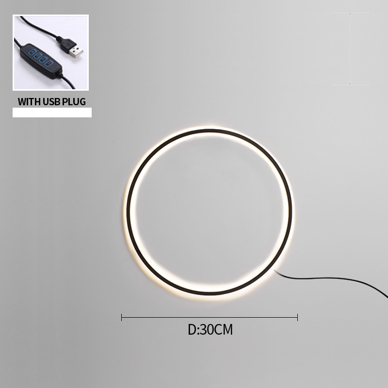 Modern Minimalist Ring LED Wall Lamp Luna ( OUTLET DEAL!)