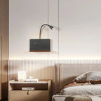 Modern USB And Wireless Charging 360° Rotatable Bedside LED Wall Lamp Einar SPINGAR.COM