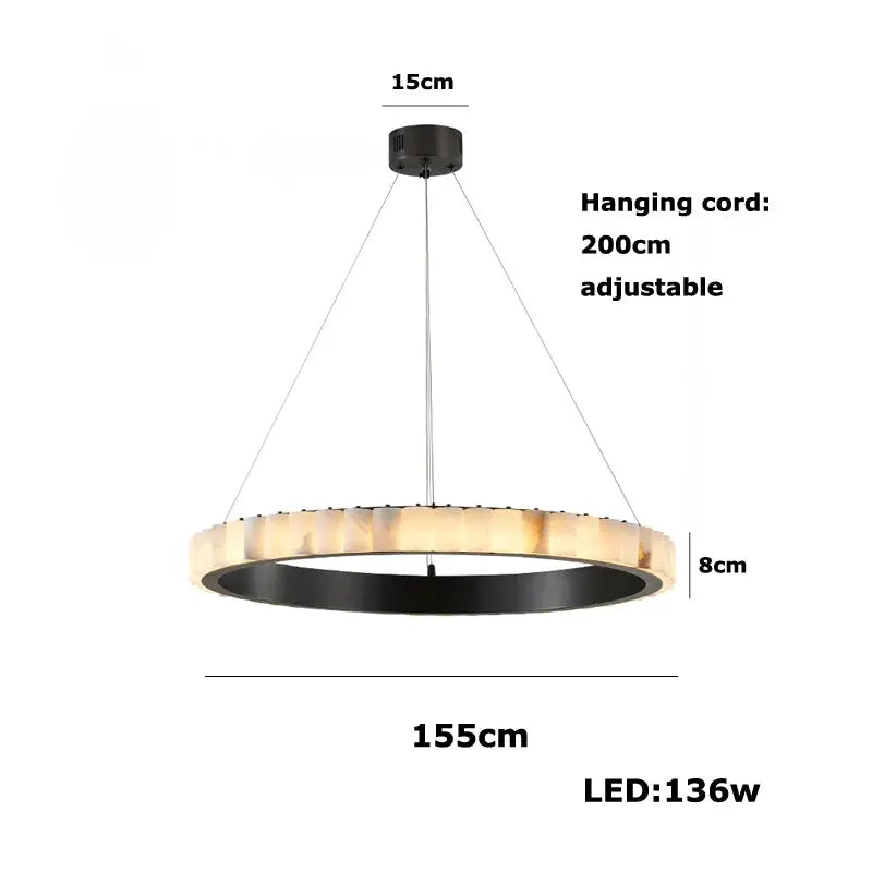 Vimar – Modern Luxury LED Pendant Light with Dimmable Marble Design Lampasa.com