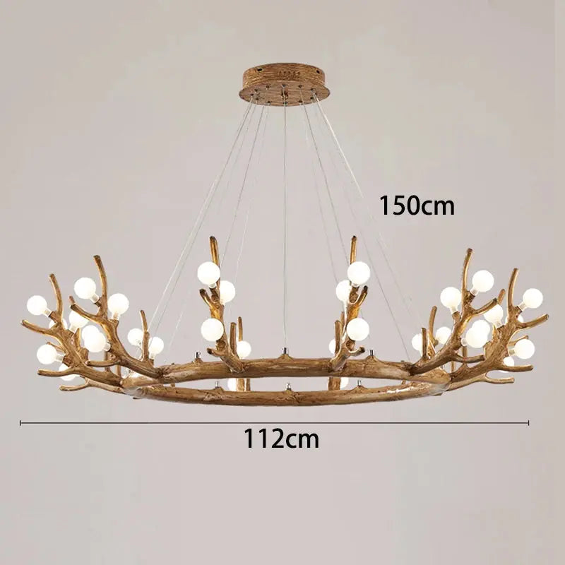 Dane – Rustic Dimmable LED Pendant Light with Tree Branch inspired Design Lampasa.com