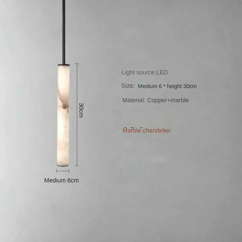 Aina – High-Quality Elegant Copper and Natural Marble LED Pendant Lamp for Luxury Interiors Kozyled
