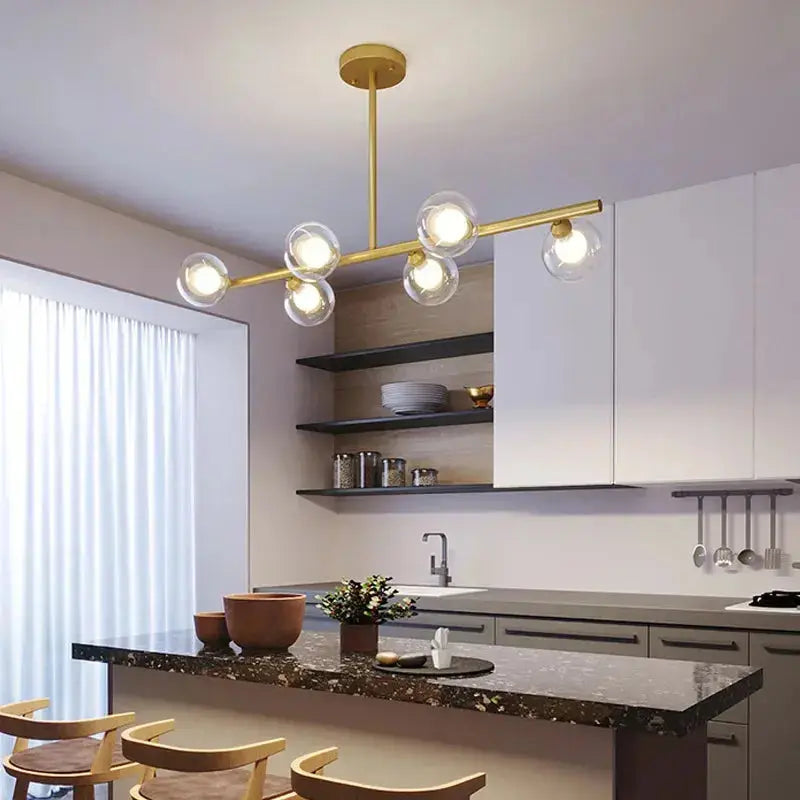 Edvin – Modern Glass Ball LED Pendant Light for Dining Tables and Bars Kozyled.com