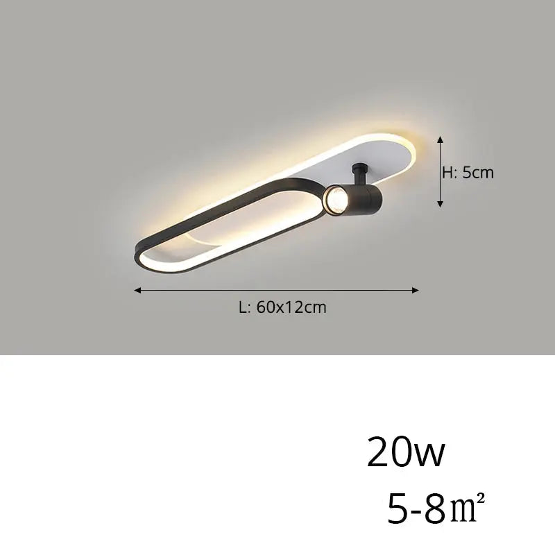 Jensen – Modern LED Ceiling Lamp with Adjustable Spotlights for Focused Lighting Kozyled