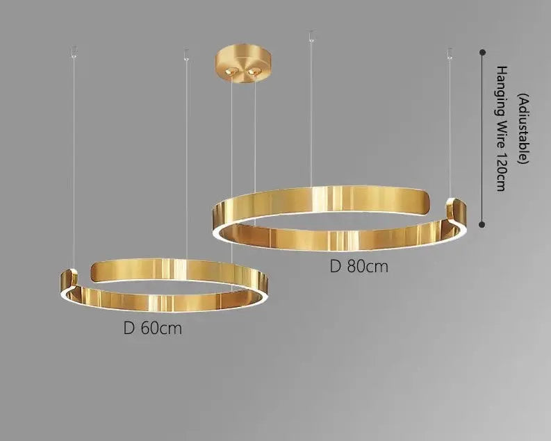 Modern Luxury Ring LED Pendant Lamp Alberte SPINGAR.COM