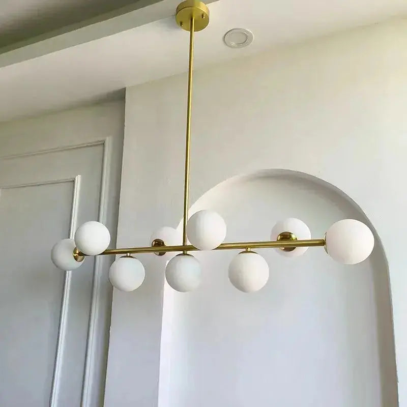 Malin – Scandinavian Frosted Glass Dining Table dimmable LED Pendant Lamp Lampasa.com