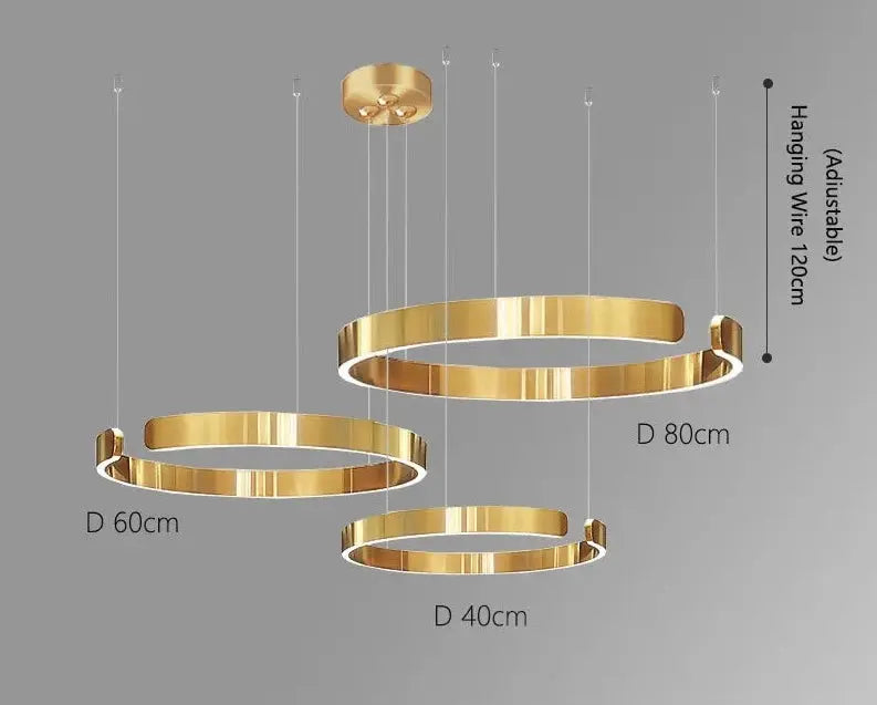 Modern Luxury Ring LED Pendant Lamp Alberte SPINGAR.COM