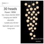 Modern Dimmable LED Spiral Staircase Chandelier Espen SPINGAR.COM