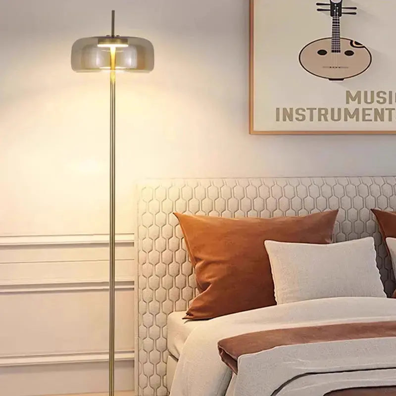 Ivara – Modern Dimmable LED Glass Floor Lamp Lampasa.com