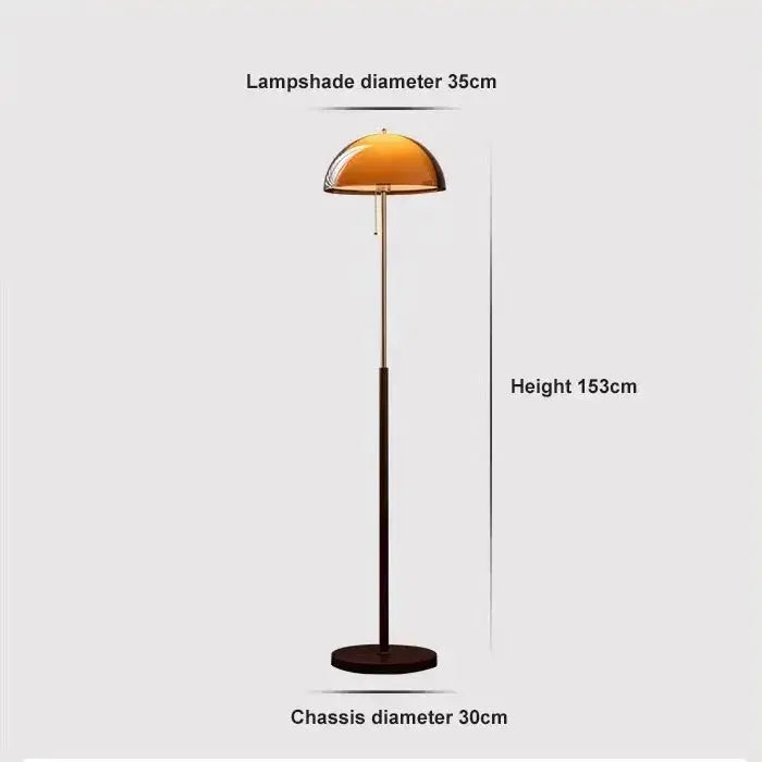 Marvella – Vintage Bauhaus Orange Floor Lamp Lampasa.com