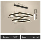 Zerel – Scandinavian Elegant Modern Square Dimmable LED Pendant Lamp Lampasa.com