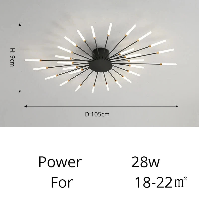 Luxuriöse fächerförmige LED-Deckenleuchte Arlo™