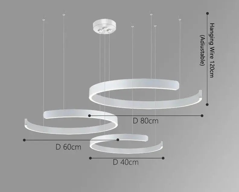 Modern Luxury Ring LED Pendant Lamp Alberte SPINGAR.COM
