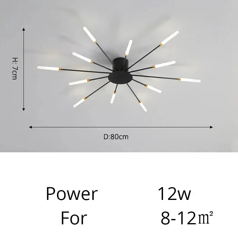 Fan-shaped LED ceiling light Arlo™ Spingar.com