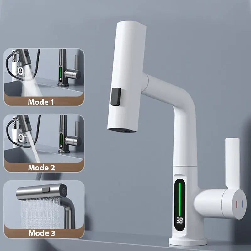 Unique Design Digital Display Waterfall Basin faucet Vidar SPINGAR.COM
