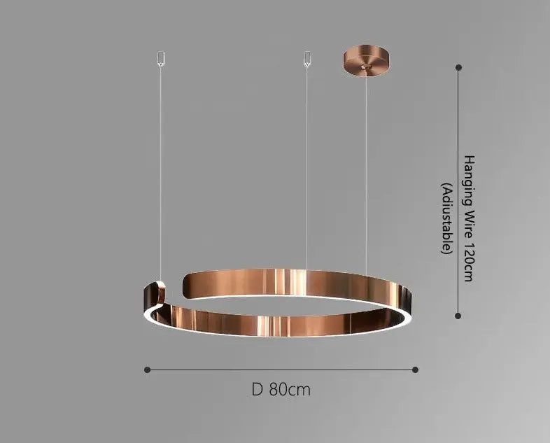 Modern Luxury Ring LED Pendant Lamp Alberte SPINGAR.COM