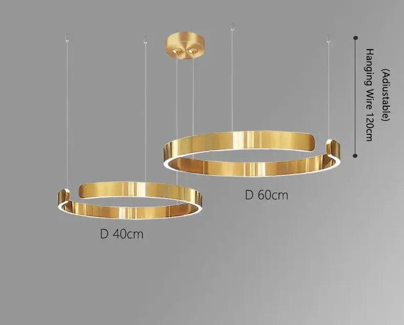 Modern Luxury Ring LED Pendant Lamp Alberte SPINGAR.COM