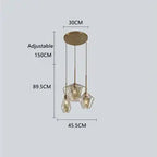 Orya – Artistic Modern Amber Glass LED Pendant Lamp Lampasa.com