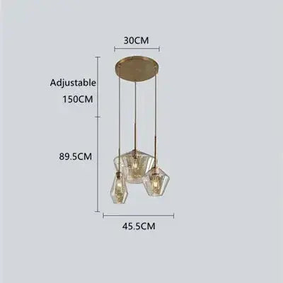 Orya – Artistic Modern Amber Glass LED Pendant Lamp Lampasa.com