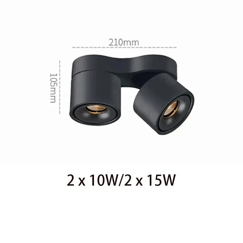 Dimmable Foldable Rotateable LED Spotlight - Milo Lampasa.com