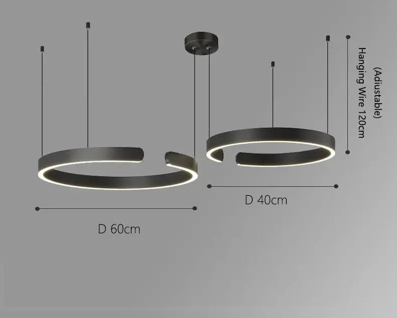 Modern Luxury Ring LED Pendant Lamp Alberte SPINGAR.COM