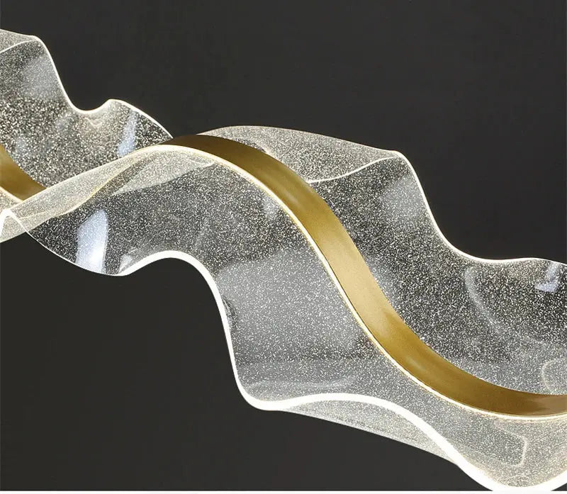 Modern Dimmable Decorative Flat Wavy LED Kitchen Island/ Bar Lamp Thordis SPINGAR.COM