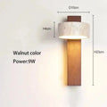 Japandi Travertine & Wood Rotatable Wall Lamp – Sorei lampasa.com