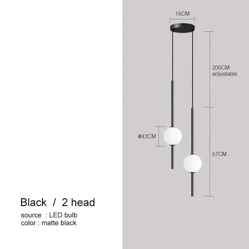 Vornel – Unique Minimalist Frosted Glass Bedside/ corner LED Pendant Lamp Lampasa.com