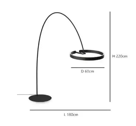 Alberte – Modern Luxury Dimmable LED Ring Floor Lamp Series Lampasa.com