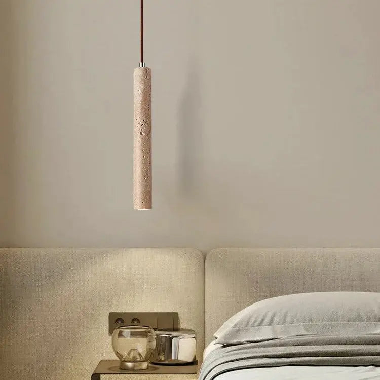 Lars – Cave Stone Long Tube LED Pendant Lamp for Natural, Modern Lighting Kozyled