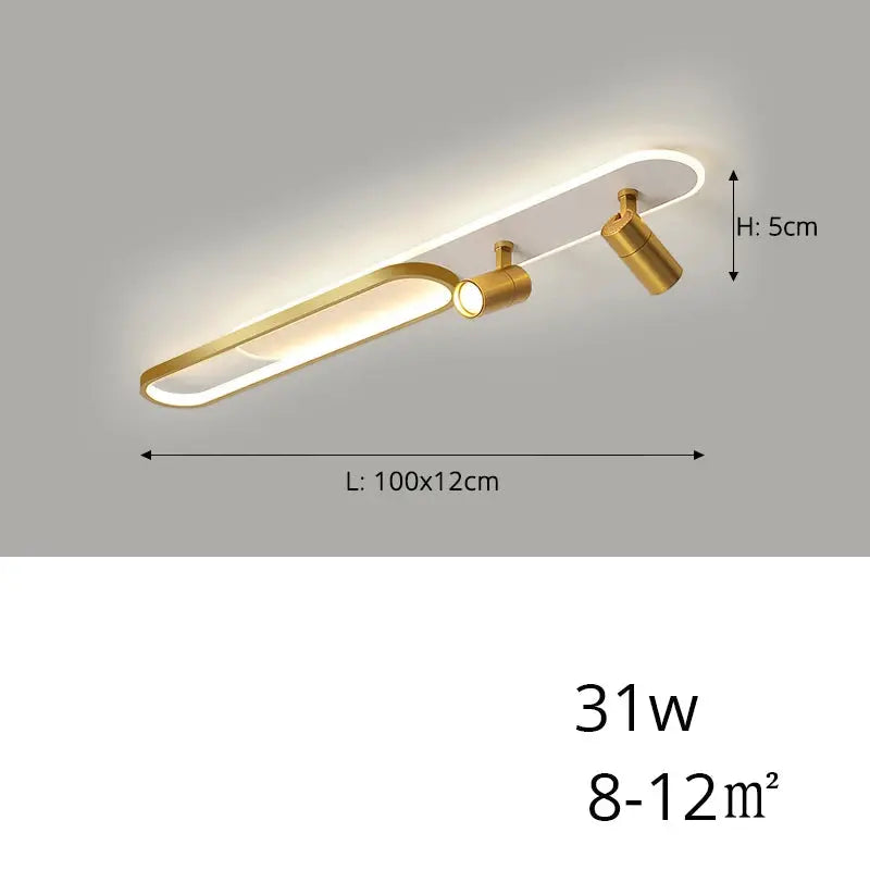 Jensen – Modern LED Ceiling Lamp with Adjustable Spotlights for Focused Lighting Kozyled