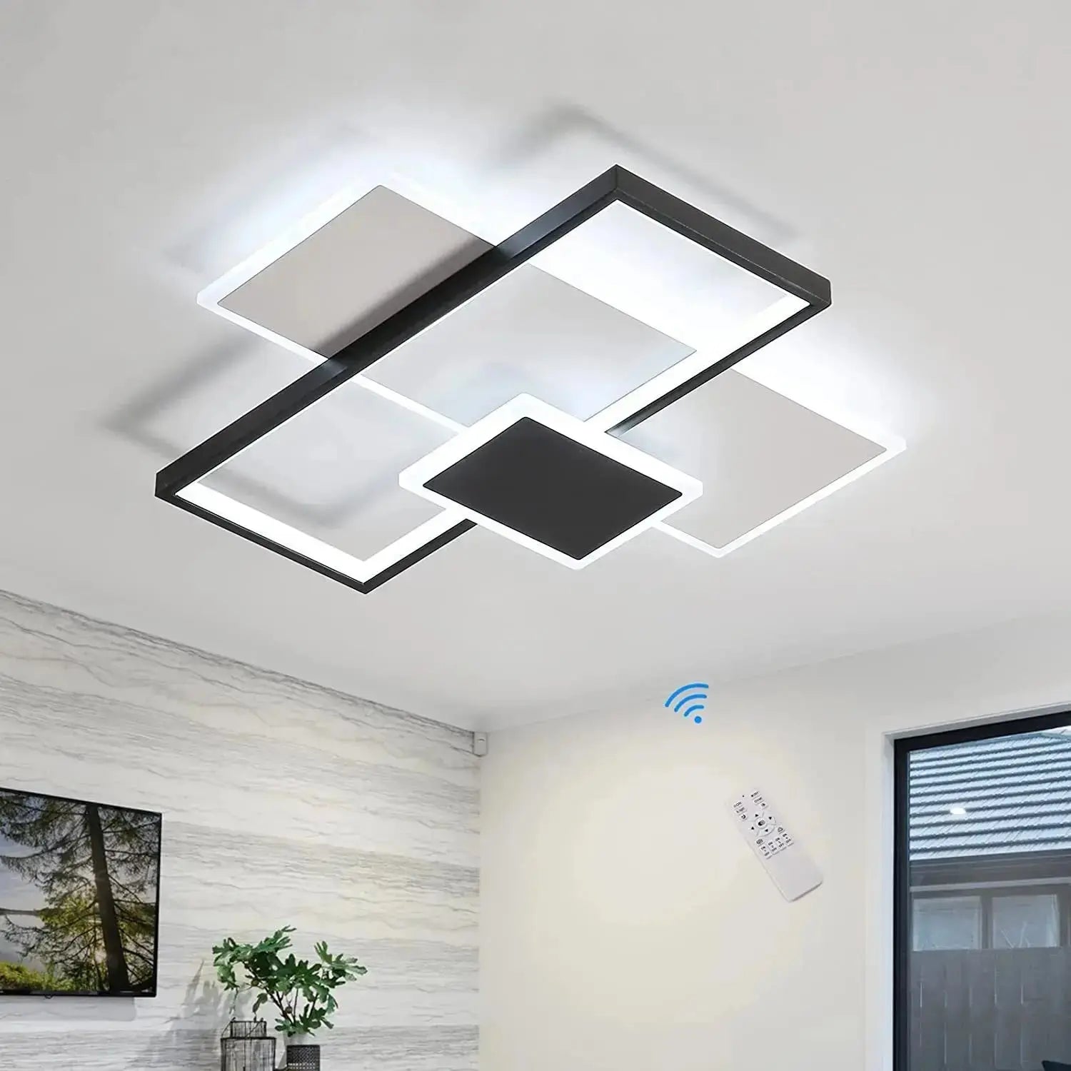 Vynric – Modern Square Design Dimmable LED Ceiling Lamp Lampasa.com