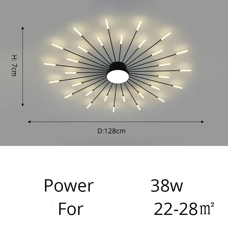 Luxuriöse fächerförmige LED-Deckenleuchte Arlo™