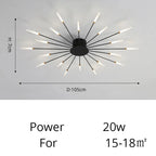 Fan-shaped LED ceiling light Arlo™ Spingar.com