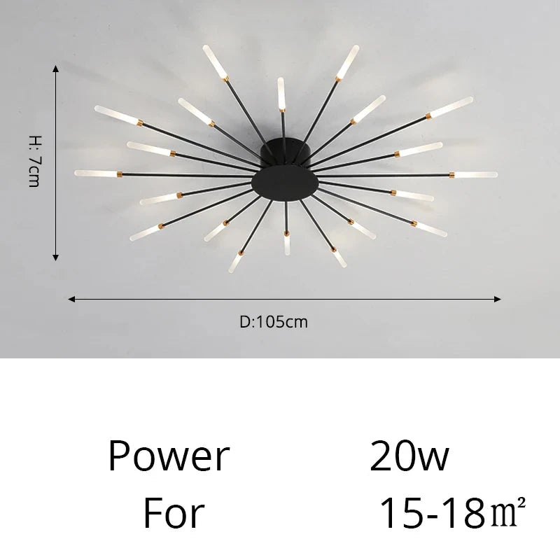 Luxuriöse fächerförmige LED-Deckenleuchte Arlo™