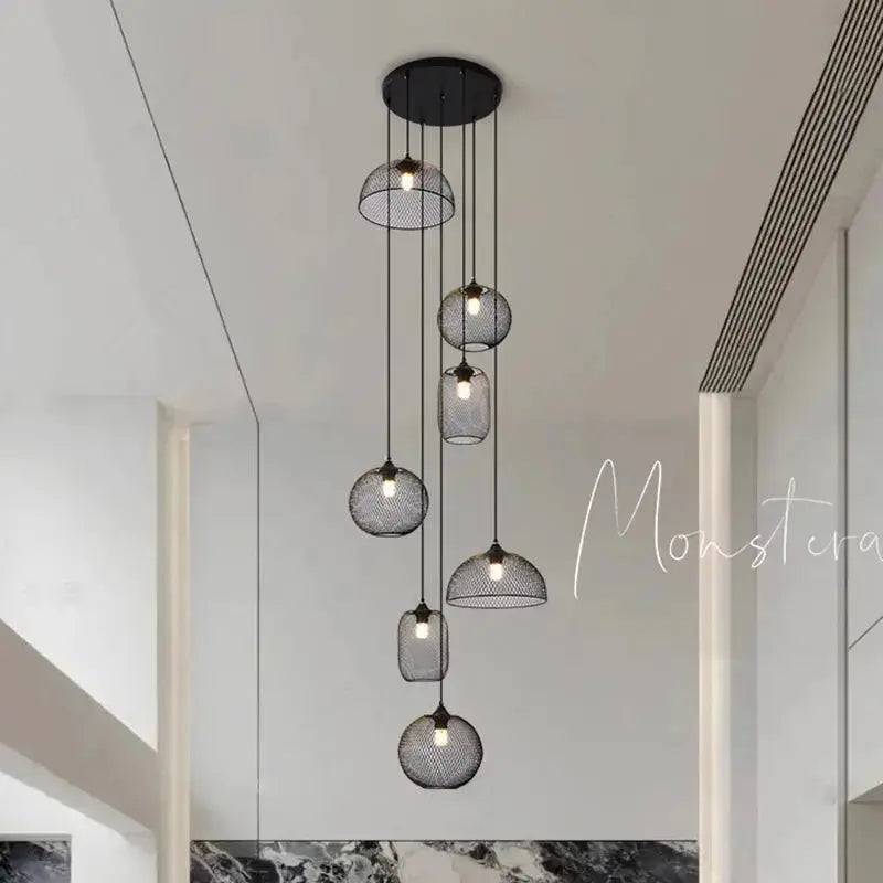 Tyra – Modern Spiral Dimmable LED Staircase Chandelier Lampasa.com