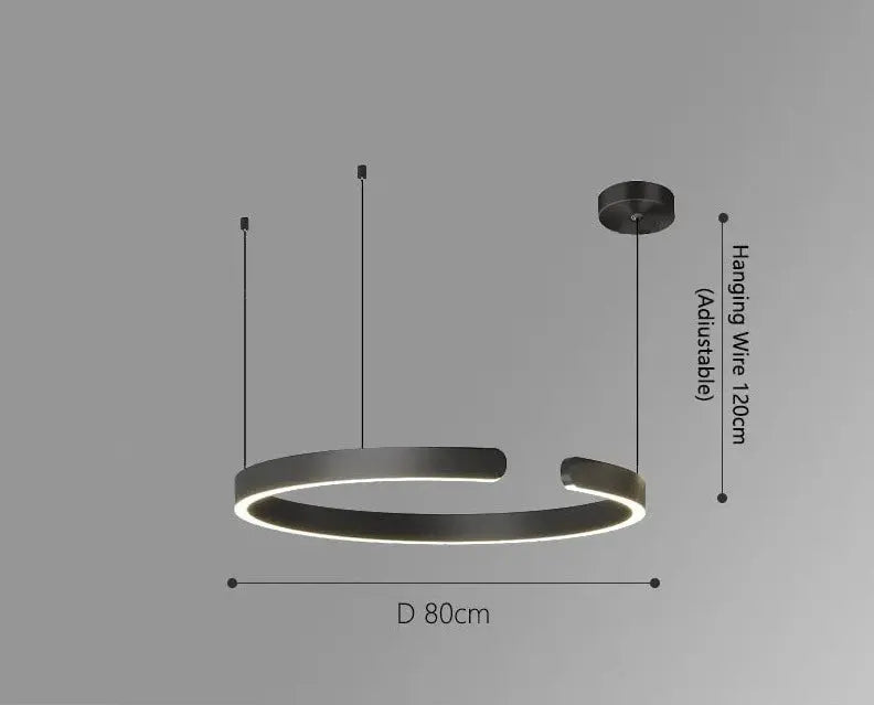 Modern Luxury Ring LED Pendant Lamp Alberte SPINGAR.COM
