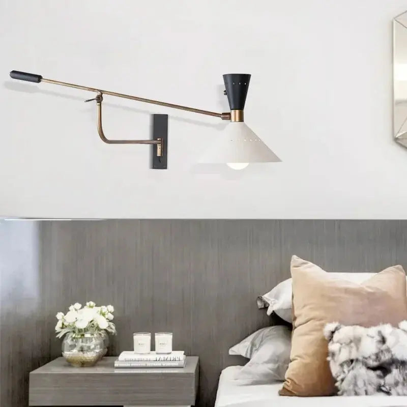 Saga – Nordic Adjustable Long Arm LED Reading Wall Lamp for Cozy Spaces Kozyled