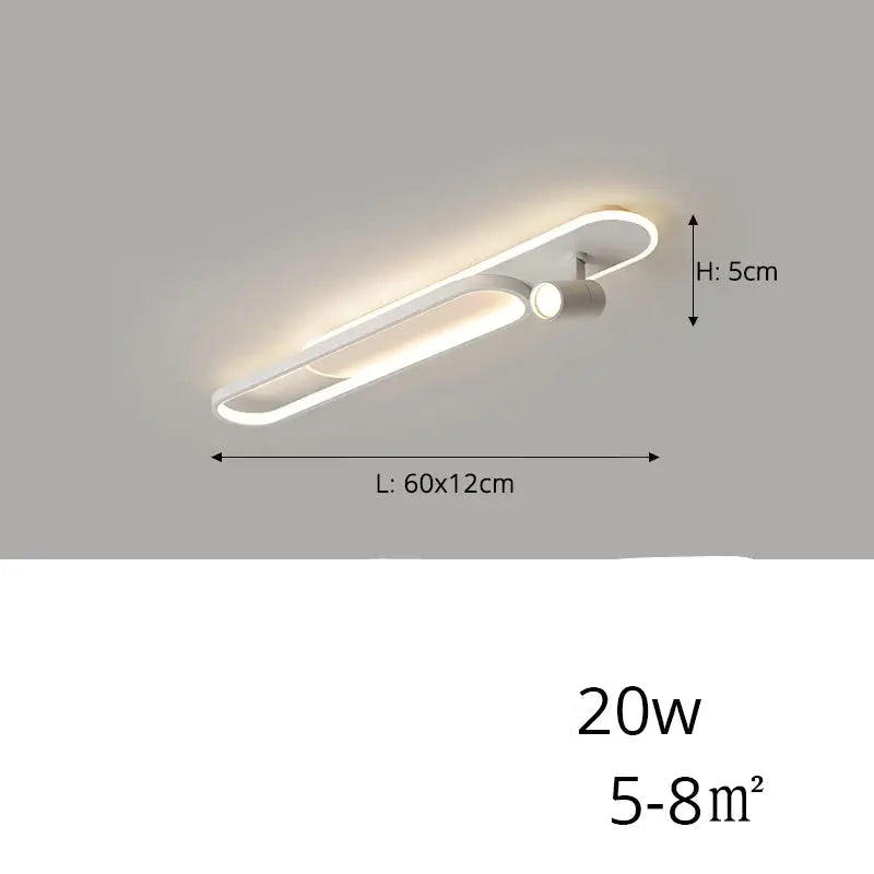 Jensen – Modern LED Ceiling Lamp with Adjustable Spotlights for Focused Lighting Kozyled