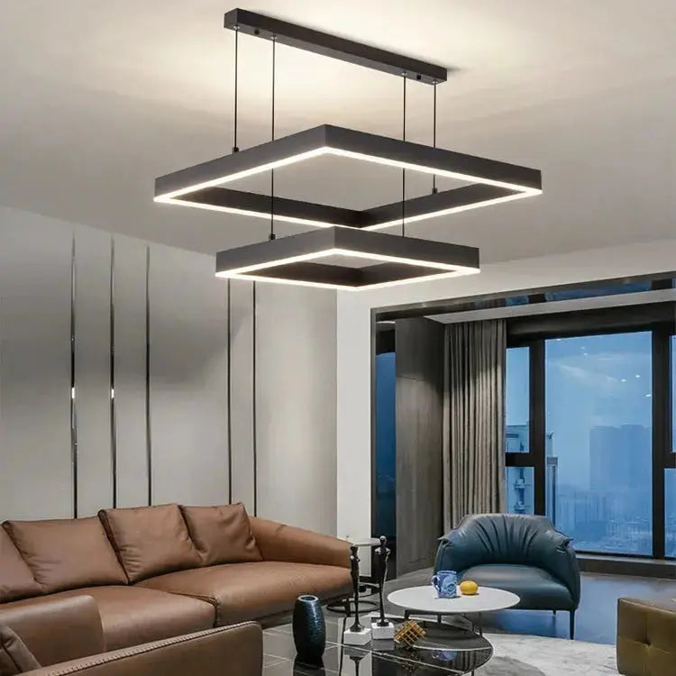 Zerel – Scandinavian Elegant Modern Square Dimmable LED Pendant Lamp Lampasa.com