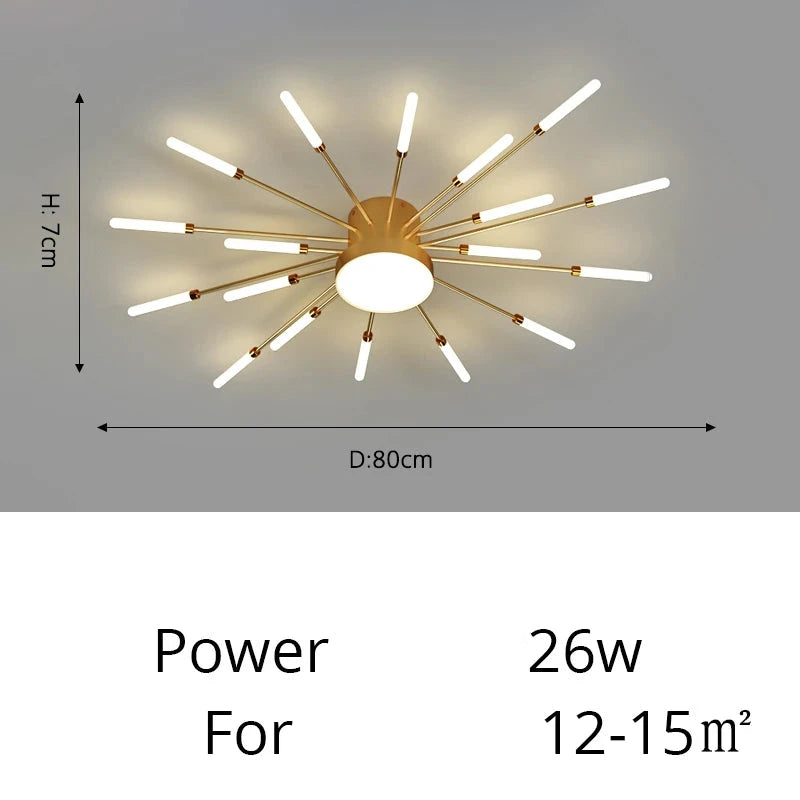 Luxuriöse fächerförmige LED-Deckenleuchte Arlo™