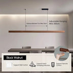 Einar (Walnut-Pine Edition) – Dimmable Wooden Sweep Sensor Smart LED Pendant Lamp for Modern Smart Homes Kozyled