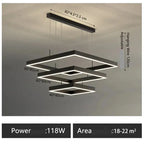 Zerel – Scandinavian Elegant Modern Square Dimmable LED Pendant Lamp Lampasa.com