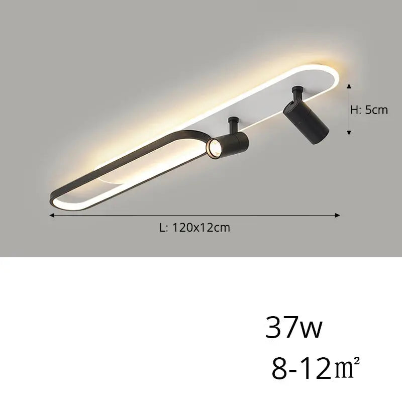 Jensen – Modern LED Ceiling Lamp with Adjustable Spotlights for Focused Lighting Kozyled