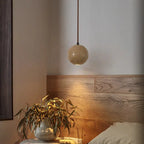 Lennart – Round Cave Stone Sphere LED Pendant Lamp for Natural, Sculptural Lighting Kozyled